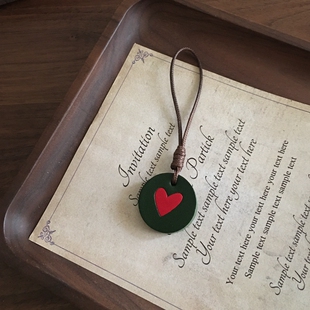 创意手账本挂件 头层牛皮车钥匙包包挂件 ins笔记本装饰挂手工制