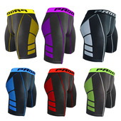 田径弹力裤 蓝旗训练速干紧身裤 男速干透气健身打底裤 运动健身短裤