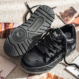 1613-2892-P75黑武士厚底面包鞋男女情侣款百搭增高休闲板鞋潮鞋，男鞋休闲鞋，星座1613-1