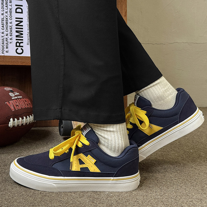 1613-2890-P65美式风男士板鞋深蓝色系带休闲鞋百搭潮流运动鞋26，男鞋休闲鞋，星座1613-1