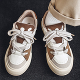 1613-2874-P68休闲板鞋圆头格纹青年车缝线格子港风ins男士鞋子26，男鞋休闲鞋，星座1613-1