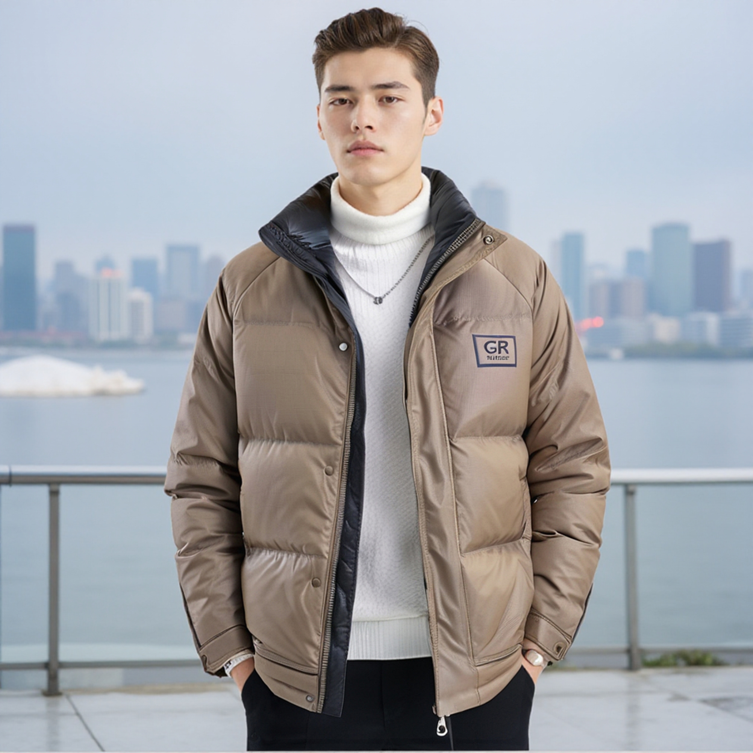 男冬季防寒棉衣新款短款修身上衣潮流帅气外套加厚保暖棉服立领