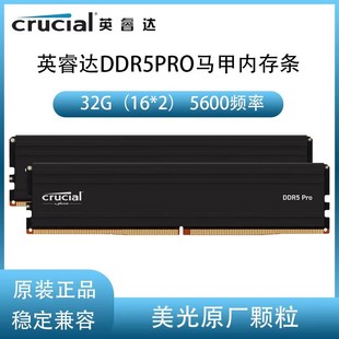 PRO DDR5 5600 32GB 英睿达Crucial 台式 马甲 16GB×2 机内存条