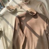 女长袖 半高领德绒速热保暖高弹力上衣打底衫 双面绒黄标正品 DJ2109