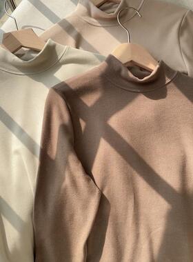 半高领德绒速热保暖高弹力上衣打底衫双面绒黄标正品女长袖DJ2109