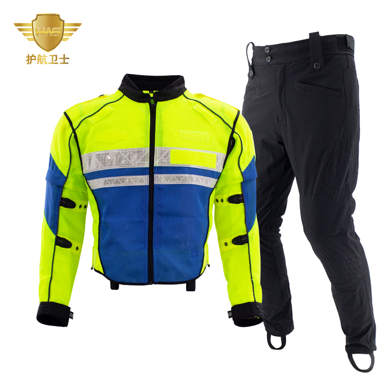 HW-146 亚运会夏季骑行服套装可拆卸裤子黄蓝拼色