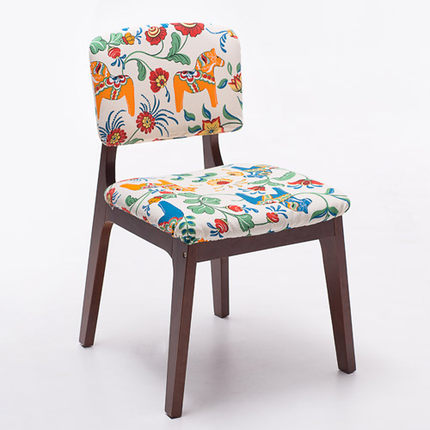 简域实木餐椅简约北欧餐桌椅时尚靠背椅创意木椅洽谈椅小设计