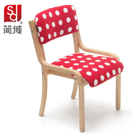 简域北欧住宅家具餐椅简约现代靠背椅咖啡休闲椅实木布艺餐桌椅子