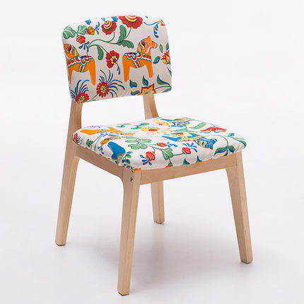 简域实木餐椅简约北欧餐桌椅时尚靠背椅创意木椅洽谈椅小设计