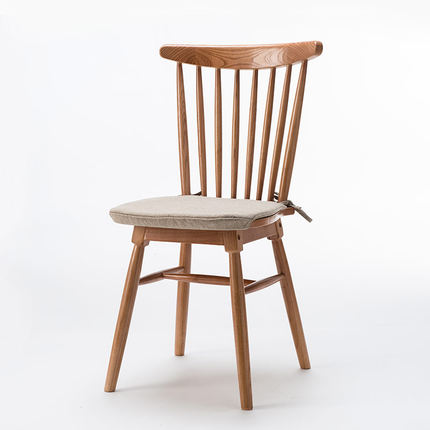 简域全实木餐椅靠背椅美式住宅家具简约复古餐桌椅子酒店咖啡温莎