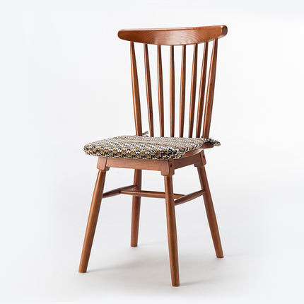 简域全实木餐椅靠背椅美式住宅家具简约复古餐桌椅子酒店咖啡温莎