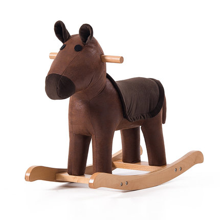 简域儿童摇马实木动物小凳子宝宝卡通脚凳玩具木马可爱摇椅小板凳