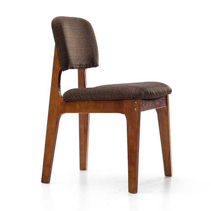 简域实木椅子简约现代靠背椅家用餐桌椅北欧餐椅布艺梳妆椅书房椅