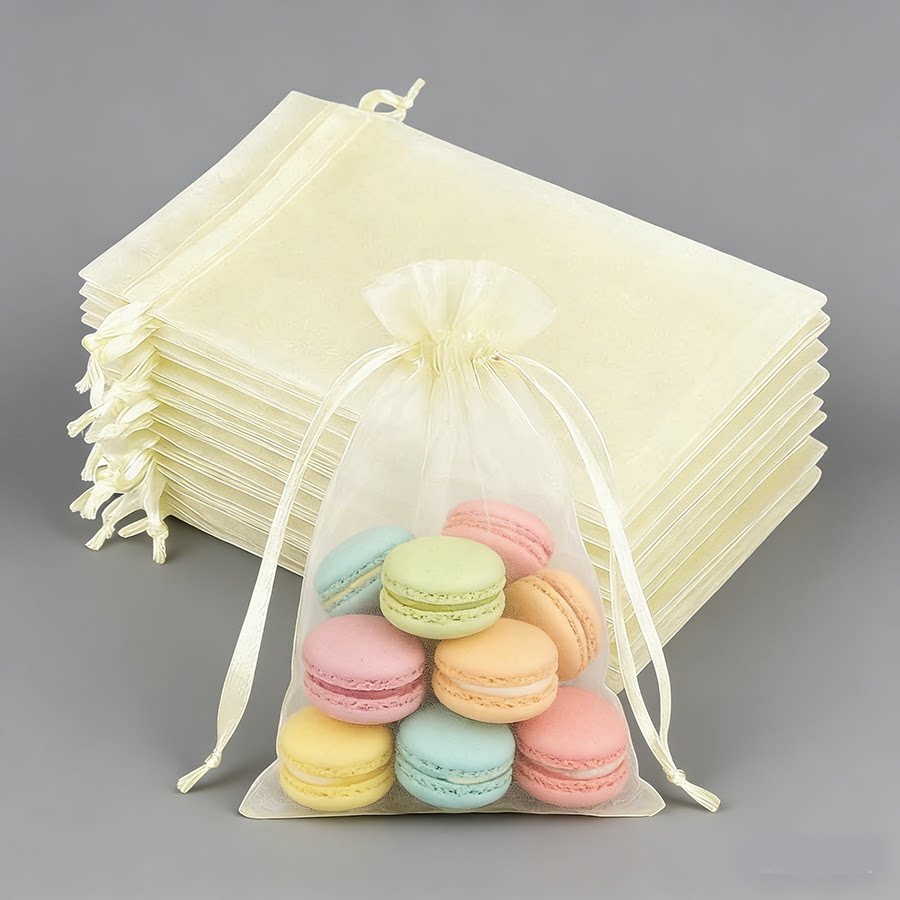 多尺寸网纱束口纱布袋香薰袋子网纱香包网纱袋网兜糖果零食收纳袋