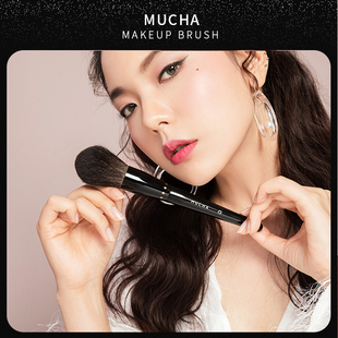 穆夏化妆刷M76灰鼠毛玄狐毛圆头散粉刷毕加索同级一支装软毛定妆