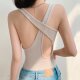 辣妹性感露背交叉背心连体衣女2025夏装 弹力紧身吊带上衣打底衫 潮