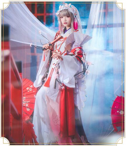 龙妹妹cos服出租 阴阳师手游 SR 樱花妖 皮肤 早樱花见 cos服装