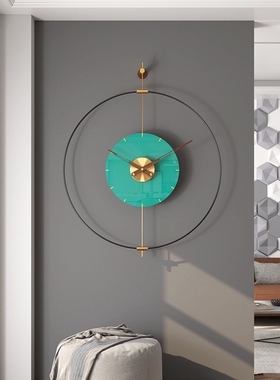 西班牙客厅钟表挂钟简约现代创意家用时尚表挂墙网红轻奢大气时钟