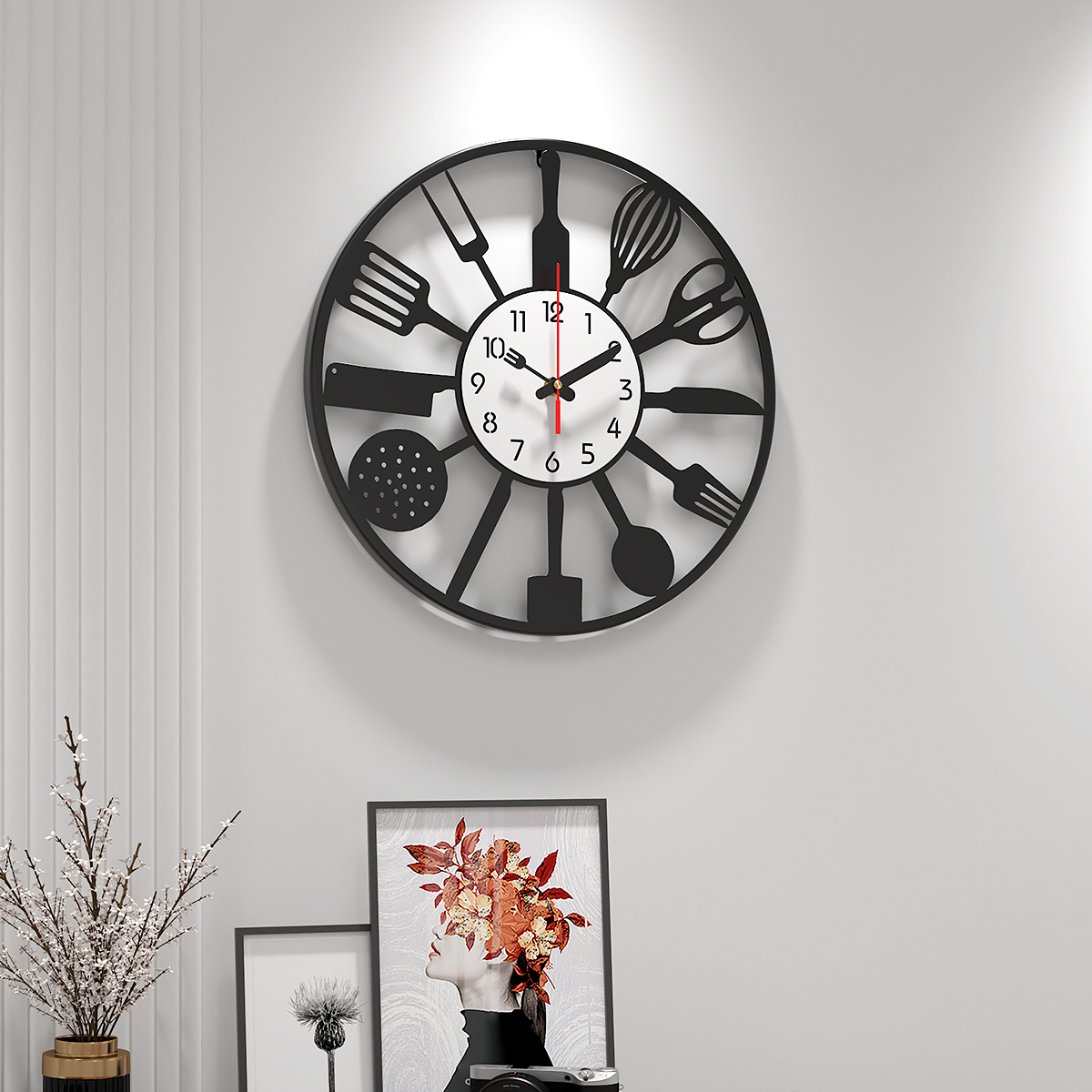 创意厨具造型挂钟家用客厅装饰