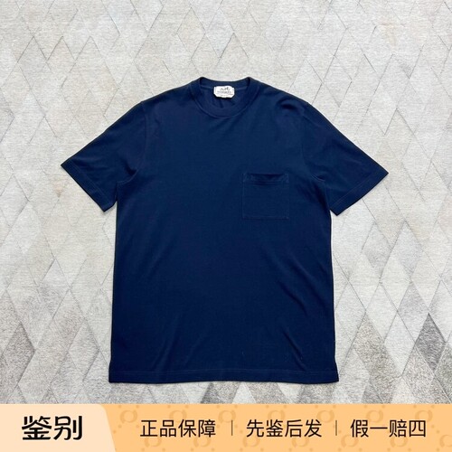 Hermes爱马仕男士圆领T恤H刺绣经典款短袖休闲时尚百搭轻奢潮流