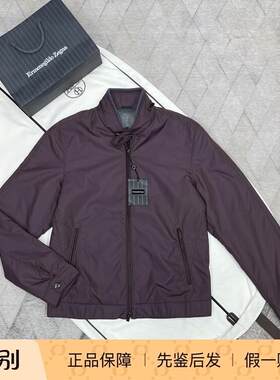 Ermenegildo Zegna 杰尼亚男士小羊皮拼接夹克商务休闲时尚百搭