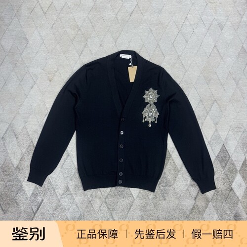 Alexander Mcqueen麦昆男士重工羊毛开衫羊毛开衫毛衣时尚百搭