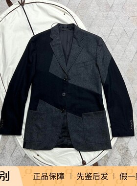 Hermes 爱马仕小羊毛拼接西服单西 男