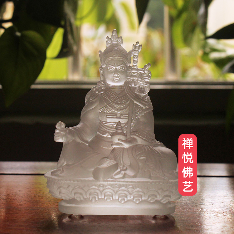 禅悦佛艺 琉璃莲花生大师(大士)  家用桌面用品 特小随身口袋佛像