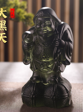 珍悦古法琉璃东密大黑天摆件