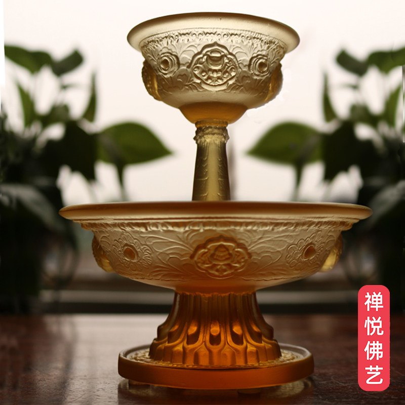 禅悦佛艺琉璃护法杯密宗吉祥