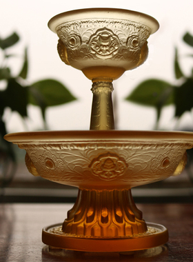 禅悦佛艺琉璃护法杯密宗吉祥