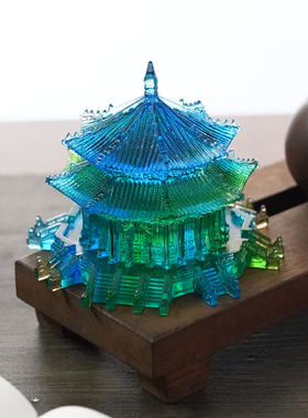 珍悦古法琉璃国风故宫宫殿摆件