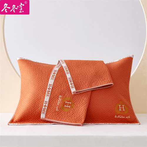 冬冬宝枕巾一对装全棉刺绣