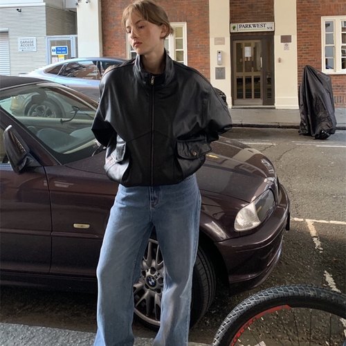 ribbonbit长裤水洗牛仔裤