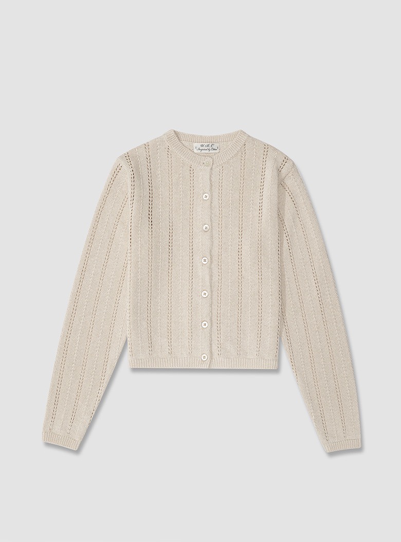 urbanic30系扣镂空针织开衫