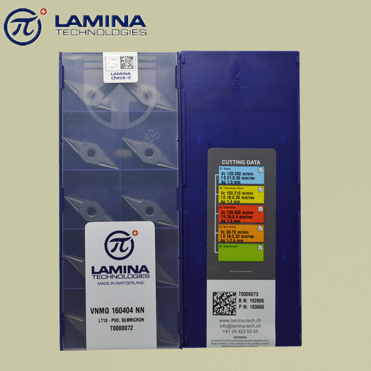 瑞士Lamina车刀片VNMG160404NN LT10硬质合金PVD涂层 新包装