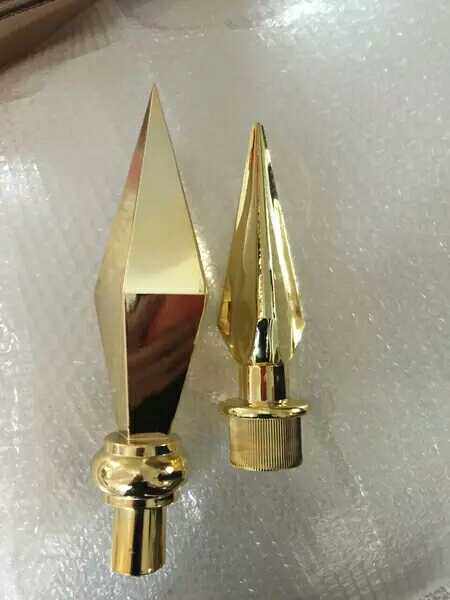 枪头会议伸旗杆头礼堂旗金色枪头会场礼仪红旗大会旗枪尖旗杆枪头