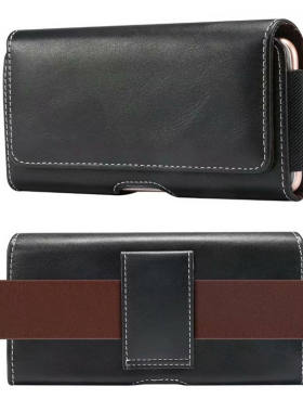 耐磨5.5寸6.7手机包挂腰包穿皮带横跨裤腰带上皮套中年老人男式袋