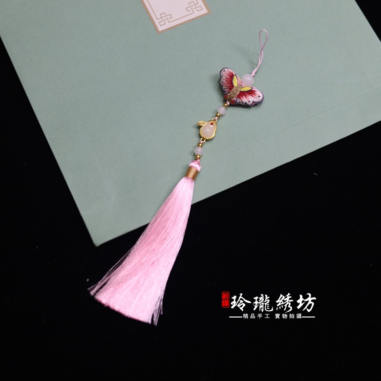 苏绣中国风流苏旗袍压襟挂件服饰古风穗子古典衣襟饰品配包包吊坠
