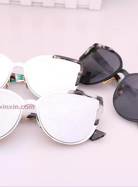 圆脸明星款复古大框个性墨镜