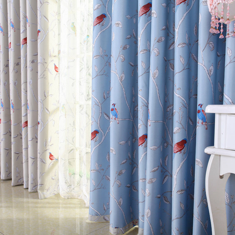 宜家美式現代田園小清新雙面窗簾布定制花卉小鳥臥室遮光加厚布料在類目 居家布藝, 窗簾門簾及配件, 定製窗簾中 - 來自Buy2taobao.com提供專業的淘寶代購服務