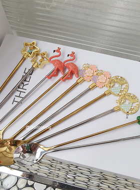 可爱小清新304不锈钢咖啡勺雪糕勺冰淇淋勺下午茶饮料果汁甜品勺