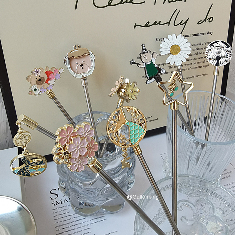 小清新少女心金色女神玉兔宇航员小熊不锈钢304咖啡果汁搅拌棒,厨房/烹饪用具,搅拌棒,淘宝优惠券,粉丝福利购,淘宝优惠卷