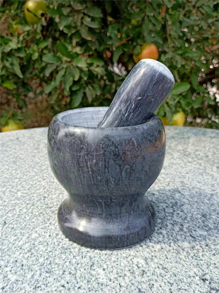 打糍粑捣蒜器压蒜器石臼蒜臼子研磨蒜泥器家用青石大号手动捣药罐