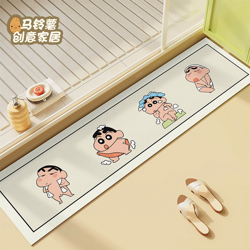 蜡笔小新门槛石浴室地垫吸水窄长条卫生间厕所门口防滑硅藻泥脚垫,居家布艺,家用脚垫,淘宝优惠券,粉丝福利购,淘宝优惠卷
