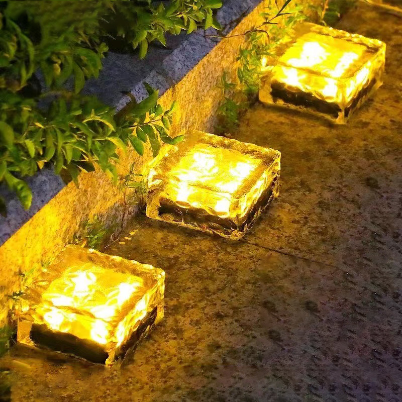 太阳能冰砖灯户外防水无需接线