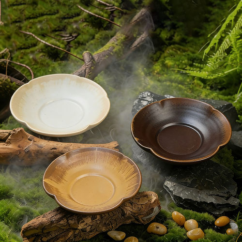 特色摔升级烤肉摆盘火锅盘耐配菜款创意小吃密胺风山野餐具盘