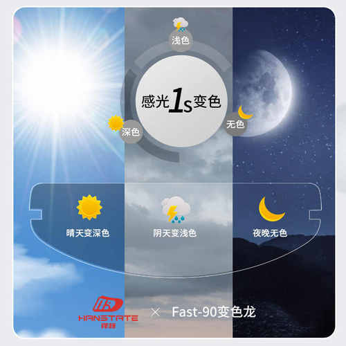 HANSTATE捍邦防雾贴片摩托车全盔通用型防雨膜头盔镜片防起雾贴膜