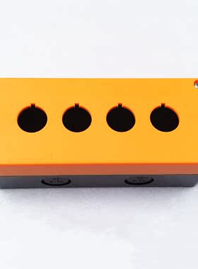 双科电气22MM防护IP65接线盒4孔按钮盒 四位控制盒KB-4黄色H-4