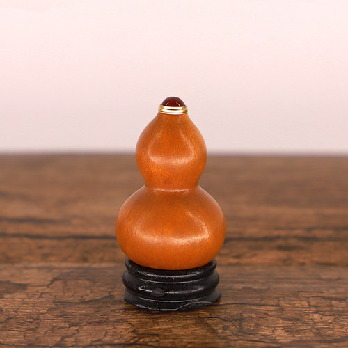 玛瑙紫皮做旧收藏品手捻小葫芦